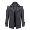 thumbnail image 1 of Allthemen Mens Solid Lapel Thickened Wool Overcoat zhangyuxiang LED, 1 of 2