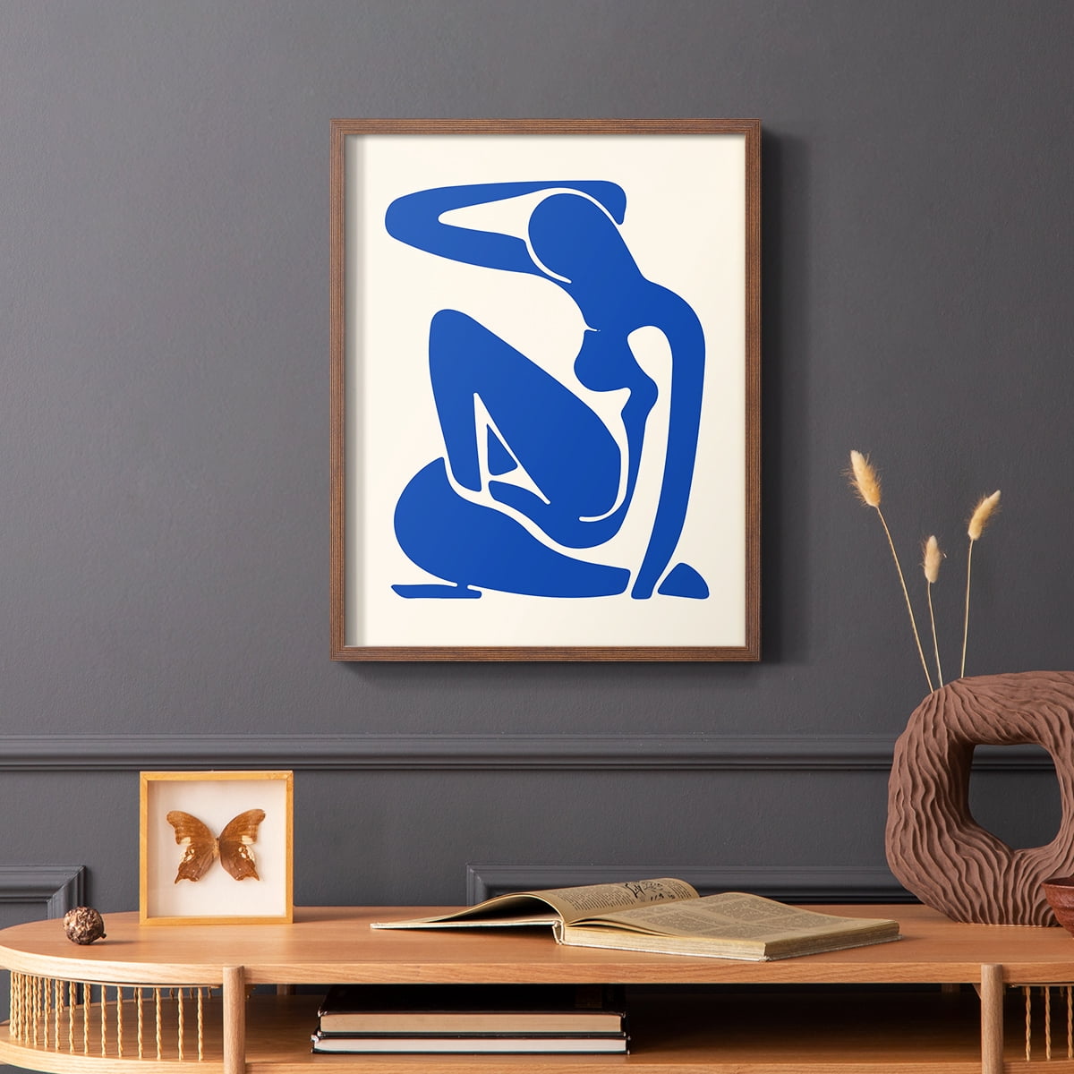 Matisse CXCV Framed Print in Brown Solid Wood 16 x 20 Framed Print