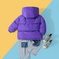 thumbnail image 5 of Ruyang Boys Girls Winter Down Coat Padded Warm Hooded Cotton Jacket Kids Zip Up Button Thermal Quilted Puffer Outwear, 5 of 6