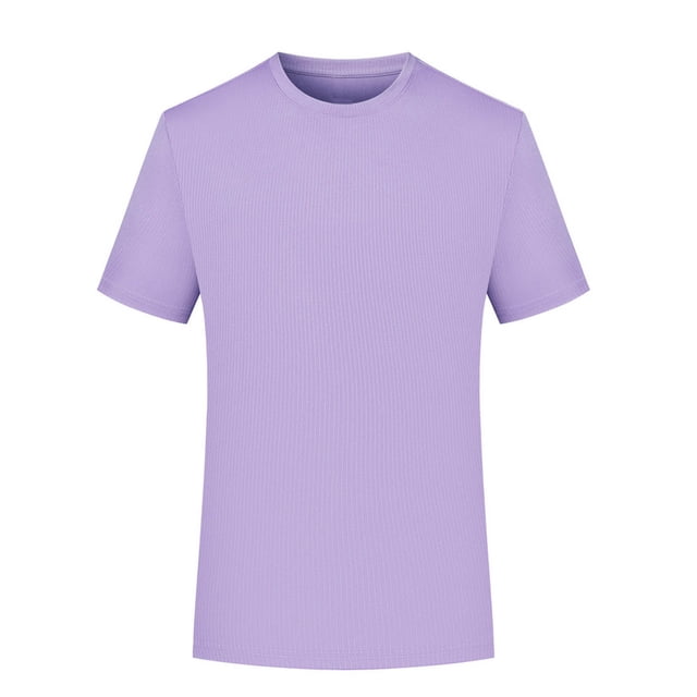 Plebaso Workout Shirts for Men Quick Dry Stretch Athletic T-Shirts Casual Short Sleeve Solid Color Tee