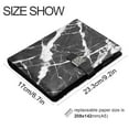 thumbnail image 3 of Premium Faux Leather Notebook - Refillable, Multi-Functional Organizer, 23.3x17cm, All-Season Use，Black and White Marble, 3 of 6