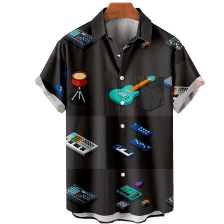 

MLFU Men s and Big Men s Musical Graphic Tees Vintage Polyester Costume For Men