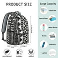 thumbnail image 5 of Traditional Rustic Home Decor Inspired School Backpack with Ethnic and Bohemian Style Patterns, Durable Waterproof Material, Adjustable Straps, Large Capacity Artistic Bag for Student, 5 of 5