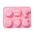 thumbnail image 1 of Molde de chocolate de Pascua antiadherente con forma de conejito de Pascua, molde de silicona para pasteles, repostería, chocolates, dulces, cupcakes y caramelos., 1 of 8