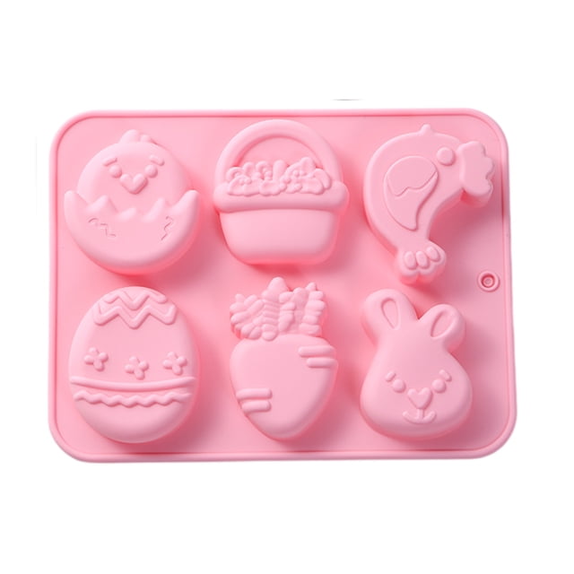 Molde de chocolate de Pascua antiadherente con forma de conejito de Pascua, molde de silicona para pasteles, repostería, chocolates, dulces, cupcakes y caramelos.
