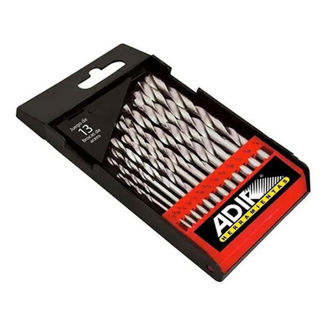 Juego De Brocas Para Metal 13pz 111 Adir negro