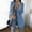 Blue, variant on purcolt Women's Plus Size Casual Solid Long Blazers Open Front Long Sleeve Lapel Pocket Work Office Blazer Jackets Business Blazer Oversized Cardigan Overcoat Suit