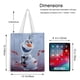 thumbnail image 5 of Olaf Bolso de tela con estampado de lienzo para mujer, bolsa de compras reutilizable y estética, con cremallera interior, regalo para mujer, 35 × 40 cm., 5 of 6