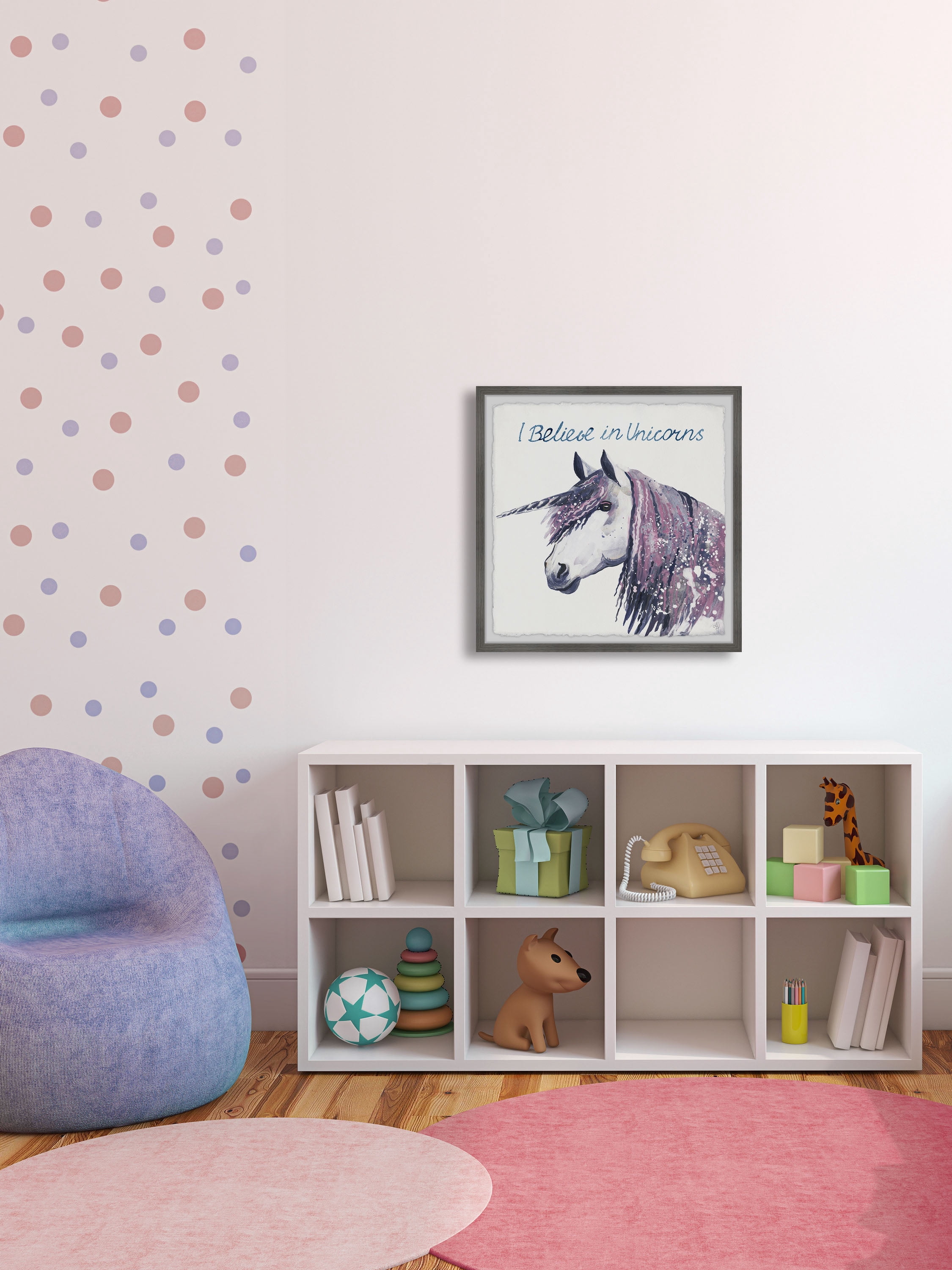 Marmont Hill I Believe Unicorns Ii Framed Wall Art, 32.00" x 1.50"