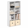 thumbnail image 2 of Furinno LUDER 8-Cube Open Shelves Bookcase. 9.5 x 24.6 x 47. White, 2 of 8