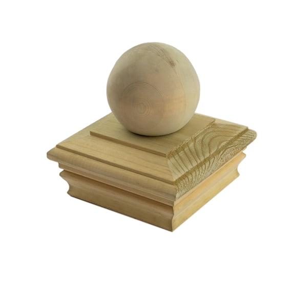 Deckorators 4 in. x 4 in. Newport Ball Top Pressure Treated Post Cap