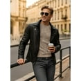 thumbnail image 4 of OALUXE Ribbed Long Sleeve Shirts for Men Crewneck Undershirts Thermal Basic Tops, 4 of 7