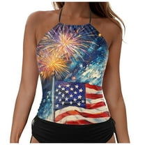 Ramiter Women Tankini Bathing Suit Tops for Women Tankini Tops Only Tummy Control Swim Tops Swimwear Beachwear Bikini Plus Size Tankini Top Only No Bottom Navy,XL