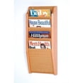 thumbnail image 2 of Wooden Mallet 4 Pocket Magazine wall Rack in Light Oak, 2 of 2