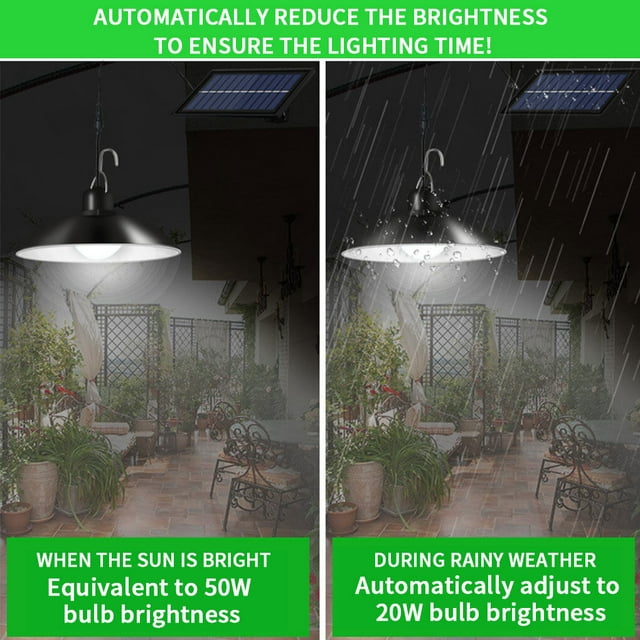 Ceiling Light Solar Power LED Outdoor Wall Lamp Outdoor Wall Lamp IP65 Waterproof Remote Control Light, Dual Heads, White Light