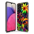 thumbnail image 3 of MUNDAZE Samsung Galaxy Z Fold 4 Shockproof Clear Hybrid Protective Phone Case Neon Rainbow Psychedelic Trippy Hippie Daisy Flowers, 3 of 5