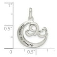 thumbnail image 6 of Auriga Fine Jewelry 925 Sterling Silver Heart Believe in Yourself Pendant (L- 21.77 mm, W-16.32 mm) for Women, 6 of 6