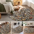 thumbnail image 5 of Round Rug 7Ft Washable Non-Slip, Colorful Stones Circle Area Rugs for Living Room Bedroom, Farmhouse Stones Modern Art Indoor Floor Mats Carpet Runner for Home Decor Aesthetic, 5 of 8