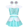 thumbnail image 4 of Girl Swimsuit Children‘s Cute Creative Princess Theme Swimwear Children Summer Beach Pool Party Bikini Bathing 2PCS Split Suit, 4 of 7