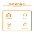 thumbnail image 3 of CIMAXIC Desktop Iron Storage Rack Magazine Rack Book Record Holder File Organizer,11.81"X8.66"X7.09", 3 of 4
