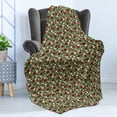 thumbnail image 4 of Christmas Soft Flannel Fleece Throw Blanket, Pine Fir Cones Balls and Coniferous Tree Leaves Holly Berry Old Fashioned, Cozy Plush for Indoor and Outdoor Use, 50" x 70", Red Green Grey, by Ambesonne, 4 of 5