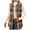 Orange, variant on Women's Plaid Vest Coat Casual Lapel Neck Button Front Sleeveless Blazer Jacket Outerwear Fall Winter Flannel Shirt Shacket Jacket Long Vest Coats
