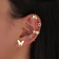 thumbnail image 2 of Boucles d'Oreilles Ensemble - 5PCS Mode Boucle d'Oreille Clip Cartilage sur Boucles d'Oreilles, 2 of 4