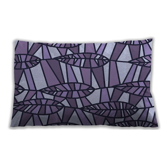 Ahgly Company Patterned Outdoor Rectangular Blue Whale Blue Lumbar Throw Pillow, 13 inch by 19 inch