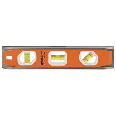 Johnson Level 1233-2400 Heavy Duty I-Beam Aluminum Level – 24 Inch, Orange, With SurroundView Vials