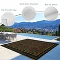 thumbnail image 3 of Vintage Red Roses Outdoor Rug for Patio/Deck/Porch, Non-Slip Large Area Rug 3 x 5 Ft, Abstract Art Floral Green Leaves Indoor Outdoor Rugs Washable Area Rugs, Reversible Camping Rug Carpet Runner, 3 of 8