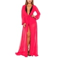 thumbnail image 2 of Paréos en Mousseline pour Femmes, Manches Longues, Cardigan Ouvert à l'Avant, Robe Maxi Transparente, Tenue de Plage, 2 of 3