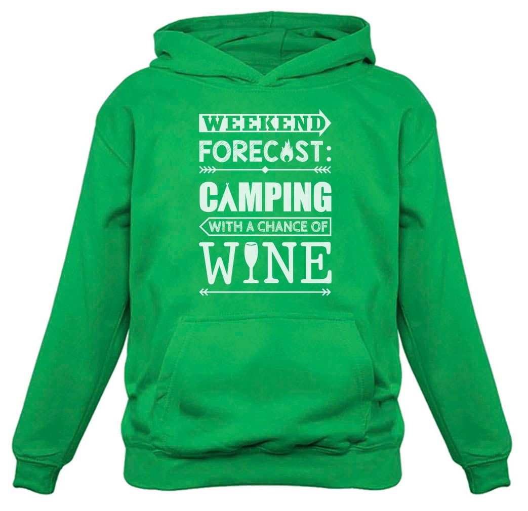 Wine is Better By The Camp Fire Funny Camping Gift Women Hoodie Novelty 
