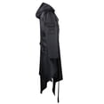 thumbnail image 4 of Halloween Costume Dress Midcentury Gothic Steampunk Tailcoat Jacket Black Brocade Coat, 4 of 6