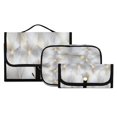 thumbnail image 3 of 3-Piece Travel Toiletry Bag Set, Hanging Wash Bag with Makeup Bag & Brush Case,Waterproof Cosmetic Organizer for Travel, Gym & Home Crystal Prism Starlight, 3 of 10