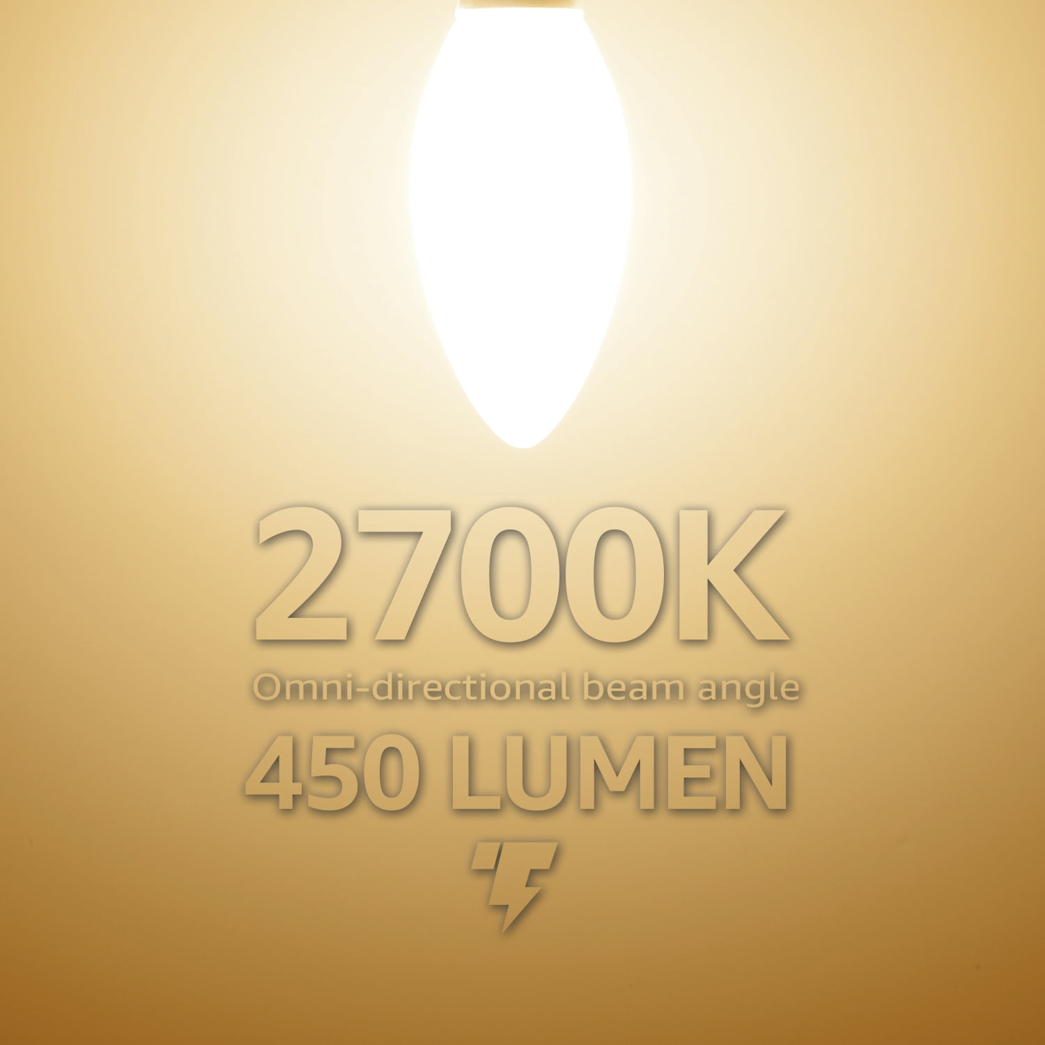 12 Pack Dimmable E12 LED Candelabra Bulb, C11 Milky Chandelier Filament Bulb, Omni Directional, Frosted Glass, 4.5W (40W Eqv.), UL-Listed, 2700K Soft White