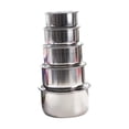 thumbnail image 5 of WeiLaiKeQi 5 Pieces Stainless Steel Soup Pots Professional Cooking Tools Food Container B, 5 of 7