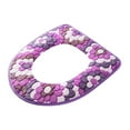 thumbnail image 5 of 1Pc Toilet Seat,Thicker Bathroom Toilet Seat Cover Pads Soft Warmer Toilet Seat Cushion Cover Stretchable Washable Fiber Cloth Easy Installation Comfortable Toilet Lid Seat Cover, 5 of 8