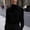 Black, variant on Women's Elegant Solid Color High Neck Side Bow Tie Satin Long Sleeve Blouse – Office & Daily Wear Black,L