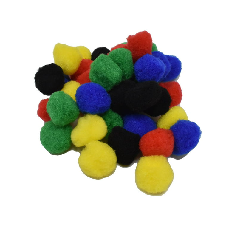 CLN Charles Leonard Creative Arts Pom-Poms Furry Balls Assorted  Colors/Sizes 8/Pack CHL69310 