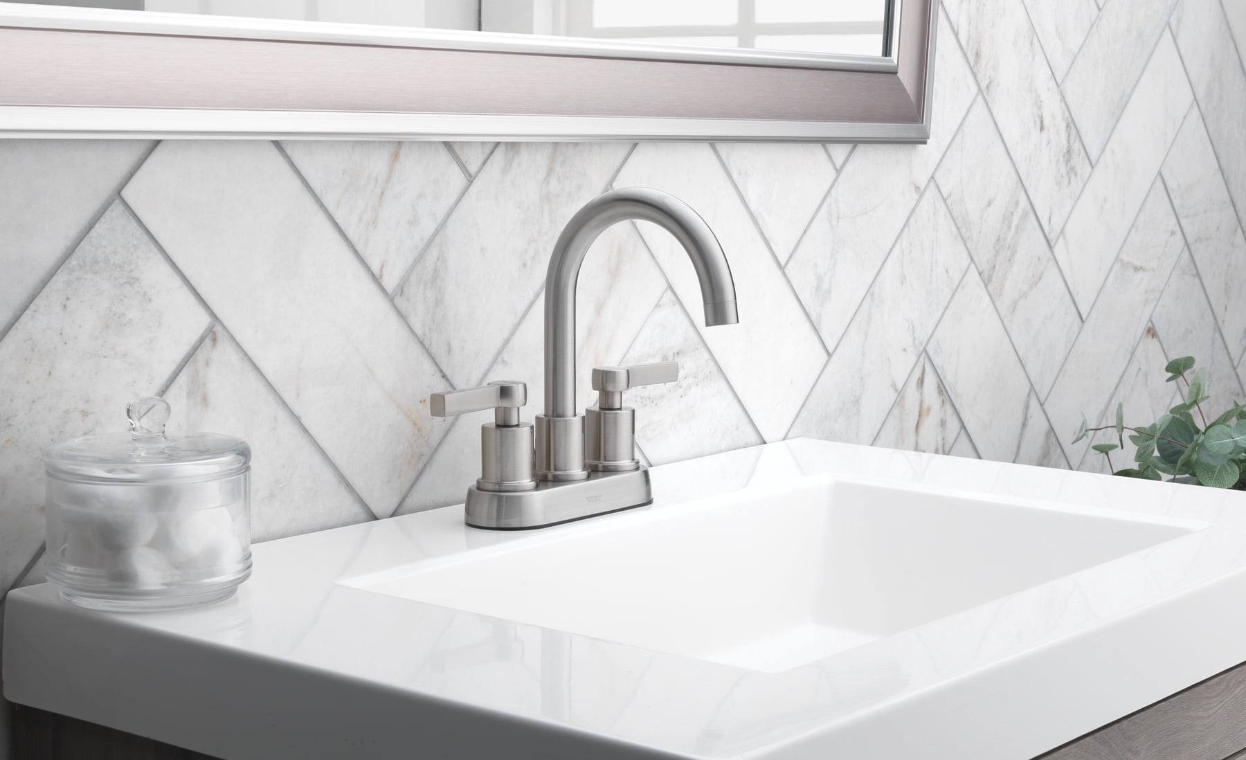 Better Homes & Gardens Holbrook Two Handle Bathroom Faucet, Satin Nickel