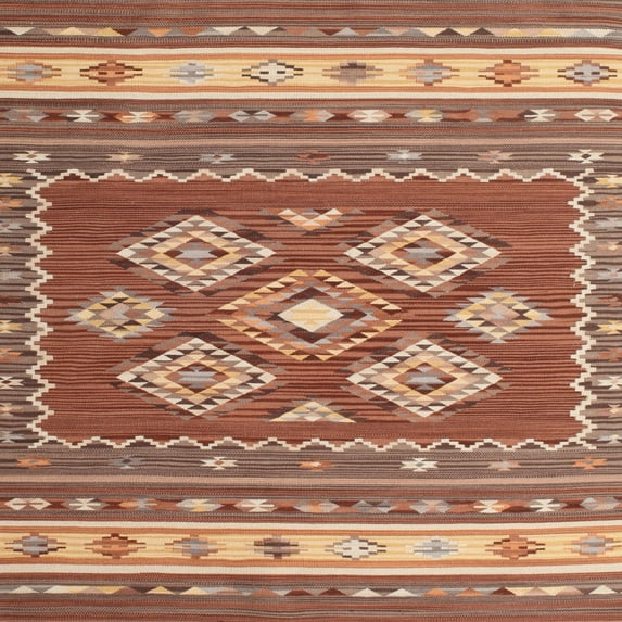Ahgly Company Machine Washable Indoor Square Contemporary Tangerine Pink Area Rugs, 7' Square
