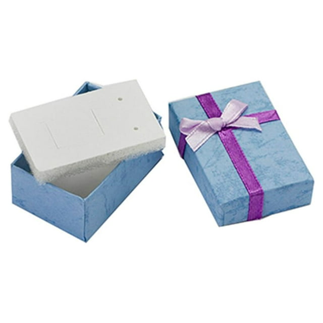Box Jewelry Pendants Paper Solid Storage Necklaces Present Packaging Solid Packaging Package Rings Dust-proof Decorations Lovers Purple