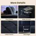 thumbnail image 3 of XIZZI 99.2" Modular Sectional Sofa, No Assembly, Luxe Cloud Boneless Couch with Starry Sparkle Velvet Fabric, High Density Foam & Pocket Springs, Right Chaise, Blue, 3 of 9