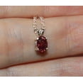 thumbnail image 6 of Natural Oval Red Tourmaline Sterling Silver Necklace NT375, 6 of 9