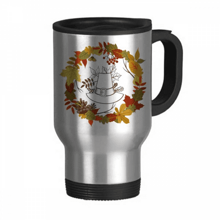 

Garland Thanksgiving Day Pattern Travel Mug Flip Lid Stainless Steel Cup Car Tumbler Thermos