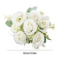 thumbnail image 3 of 7 Head Western Rose Bouquet, 7 Heads Faux Western Rose Artificial Flower, Realistic Silk Wedding Floral Decor, Table Centerpiece for Living Room Home Party and Ceremony, 3 of 6