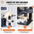 thumbnail image 4 of VEVOR Cat Tree 63" Cat Tower with 2 Cat Condos Sisal Scratching Post Light Grey, 4 of 9
