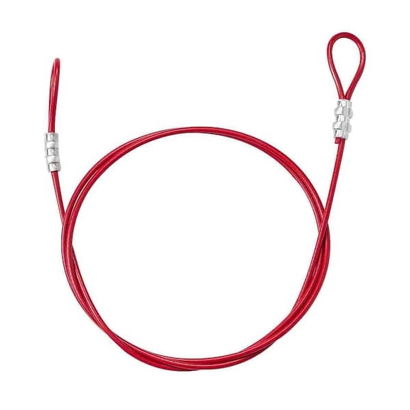 Brady Cable Lockout,Red,3/16" dia.,PVC Coated 170974