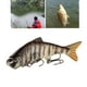 thumbnail image 2 of Señuelo de pesca para lubina, muskellunge, minnow, raya, 4" ( cm), wobblers multiarticulados de 4 segmentos C, 2 of 9