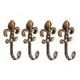 thumbnail image 4 of Unique Bargains Durable Curtain Hooks Wall Mounted Utility Bronze Hook for Coat Towel Hat 77mm x 40mm x 25mm with Screws 4Pcs, 4 of 6